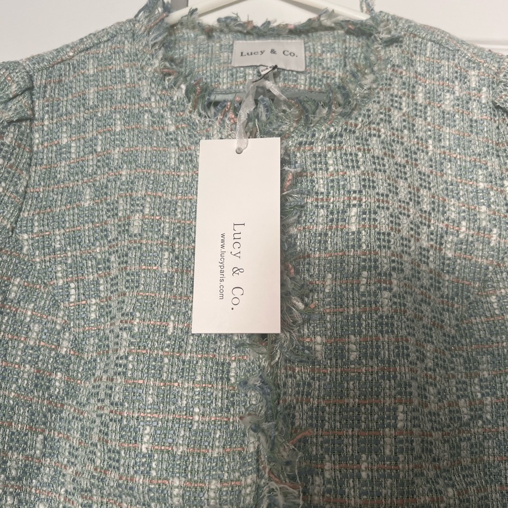Women's Green Tweed Jacket - Picture 2 of 4